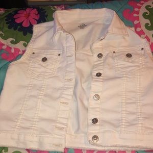 White Jean Vest